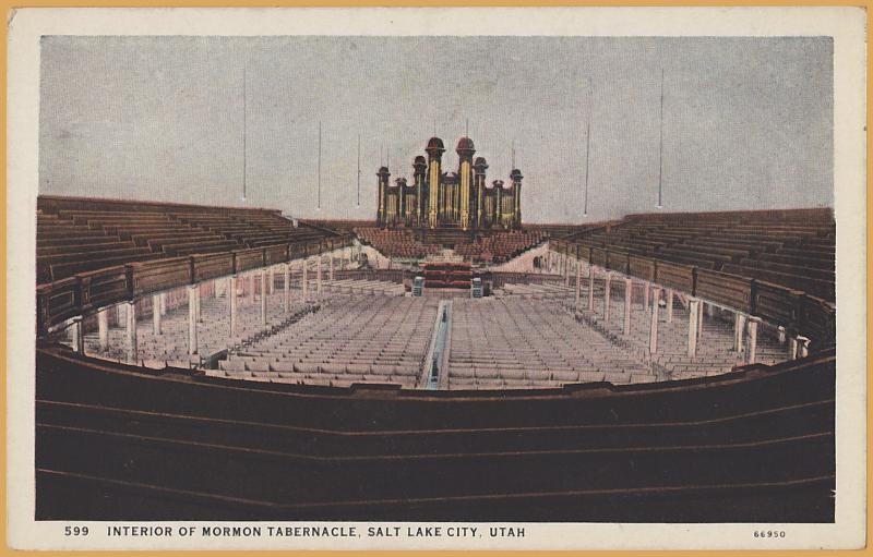 Salt Lake City, Utah-Interior of Mormon Tabernacle - 