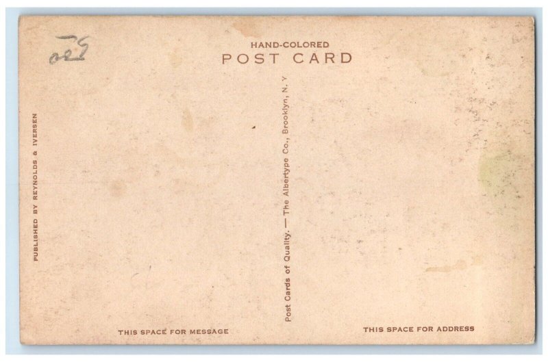 c1930's Campanile ISC Tower Clock Ames Iowa IA Handcolored Vintage Postcard