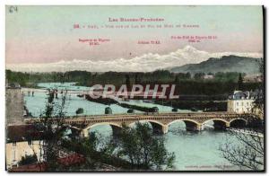 Old Postcard Pau Lake View At the peak Midi De Bigorre