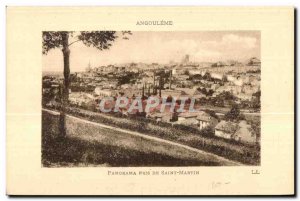 Old Postcard Angouleme Panorama Taken From San Marino
