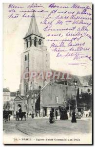 Paris Old Postcard Church of Saint Germain des Pres