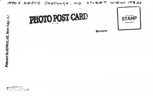 Postcard RPPC Missouri Carthage 1990s Repro Street View 1930s Kowalak MO24-2485