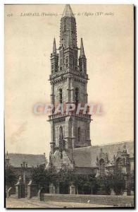 Postcard Old Finistere Lampaul Tower of the church