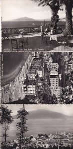 Sorrento Hotel Terrace Panorama 3x Real Photo Italian Postcard s