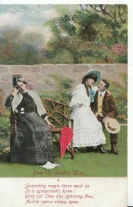 Romance Postcard - Over The Garden Wall - Young Man in Garden - Ref ZZ5289