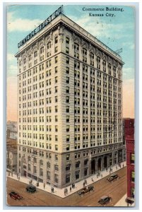 Kansas City Missouri MO Postcard Commerce Building Exterior Roadside 1911 Cars