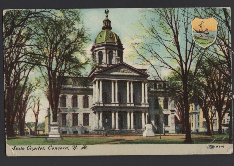New Hampshire CONCORD State Capitol pm1912 ~ DB