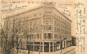 Hotel Delaware Muncie Indiana 1907 Postcard Penzel 12693