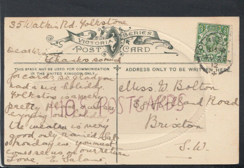 Genealogy Postcard - Bolton - 38 Holland Road, Brixton, London      RF5874