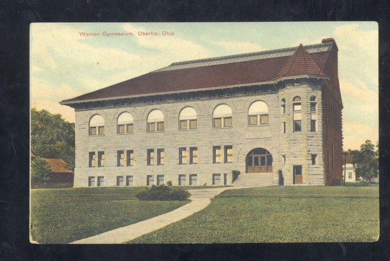 OBERLIN OHIO WARNER BYMNASIUM 1909 VINTAGE POSTCARD