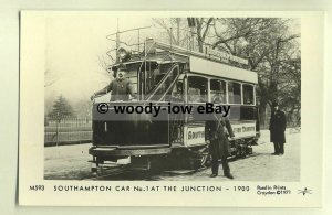 pp1560 - Southampton Tramcar No1, at the Junction in 1900  - Pamlin postcard