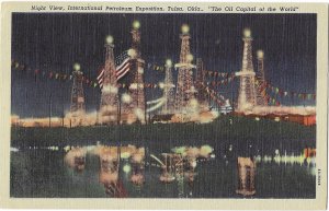 Night View International Petroleum Expo Tulsa Oklahoma Oil Capitol of the World