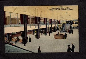 IL Interior Greyhound Bus Terminal Station Chicago Illinois Postcard