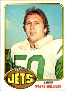 1976 Topps Football Card Wayne Mulligan New York Jets sk4387