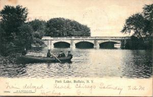 New York Buffalo Boating On Park Lake 1906