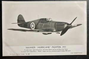Mint Real Picture Postcard RPPC Royal Air Force Hawker Hurricane Fighter 1937