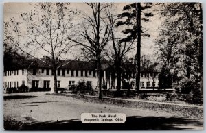 Vtg Magnetic Springs Ohio OH The Park Hotel 1950s View Unused Postcard