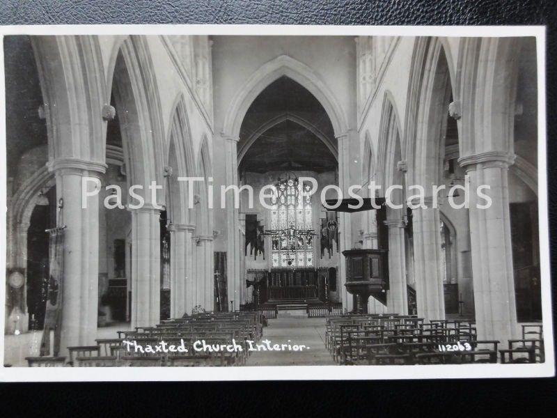 Vintage RPPC - Thaxted Church Interior