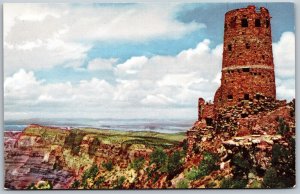 Vtg Arizona AZ Grand Canyon Watchtower at Desert View Fred Harvey Postcard