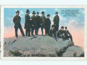 W-Border Civil War UNION GENERALS ON LOOKOUT MOUNTAIN Chattanooga TN W5937