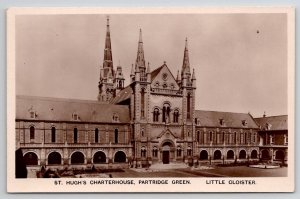 St Hughes Charterhouse Partridge Green Sussex Littke Cloister RPPC Postcard K25