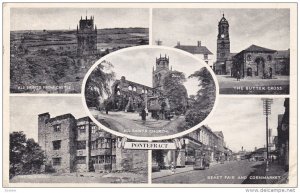 5-view postcard , PONTEFRACT , Yorkshire , England , 1950