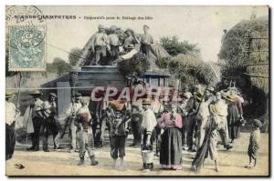 Locomobile Old Postcard Scenes champetres Preparations for beating ble