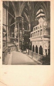 Vintage Postcard 1900's Westminster Abbey Chantry of Henry V Confessor's Shrine