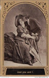 Romantic Couple Kissing Just You and I 1910