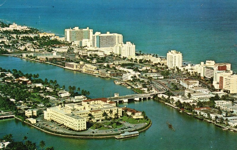 Vintage Postcard 1962 Air View Showing St. Francis Hospital Miami Beach Florida 