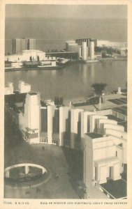 Chicago Century of Progress Hall of Science from Skyride B&W Postcard Unused