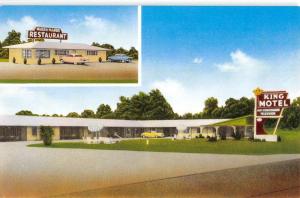 Little Rock Arkansas New King Motel Multiview Vintage Postcard K95998