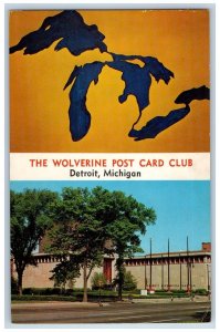 The Wolverine Post Card Club Detroit Michigan MI, Museum Dual View Postcard 