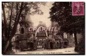 CROSNE Old Postcard L & # 39entree the Senlis mill