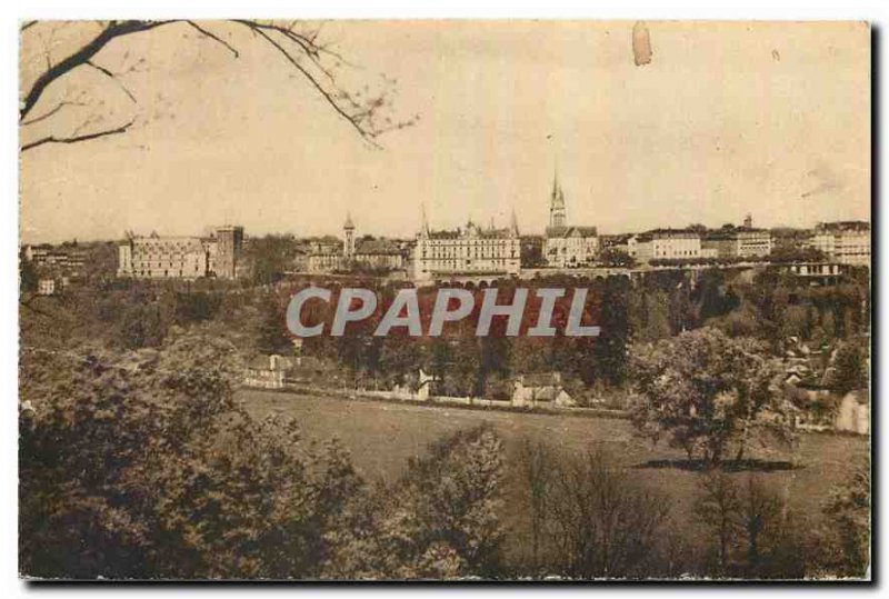 Old postcard Pau Panoramic