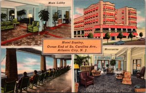 Linen Postcard Hotel Stanley in Atlantic City, New Jersey