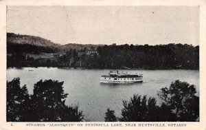 Huntsville Ontario Canada Steamer Algonquin on Peninsula Lake Postcard AA111039