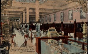 Los Angeles California CA The Oriental Caf� Interior c1910 Vintage Postcard