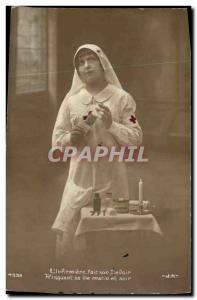 Postcard Old Sante Army L & # 39infirmiere done his duty Red Cross