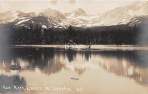 C65/ Mt Audubon Colorado Co Real Photo RPPC Postcard Red Rock Lake c1910