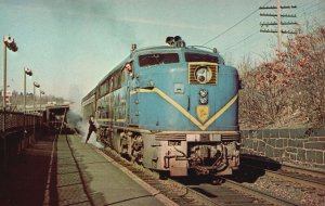 Vintage Postcard D&H-B&M-MBTA #19 Alco PA Diesel Daily Service Boston Framingham