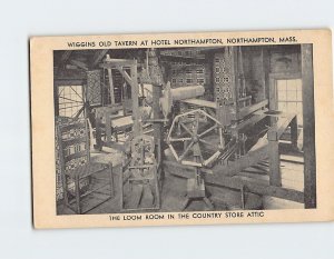 Postcard Loom Room Country Store Wiggins OId Tavern At Hotel Northampton MA USA