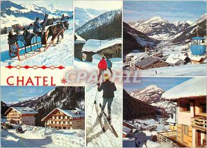 Modern Postcard Chatel (Haute Savoie) 1200 alt 2000 m