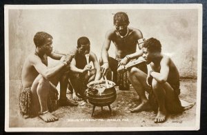 Mint South Africa RPPC Real Picture Postcard Zulus At Mealtime