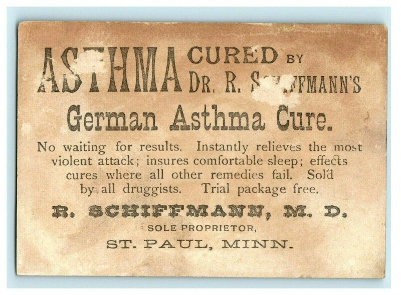 1880's Schiffmann's German Asthma Cure Sailor Boy Smoking Quack Medicine P173