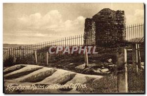 Postcard Heysham Old Ruins And Stone Coffins