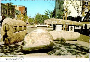 St Cloud, MN Minnesota GRANITE TRIO~St Germain Mall ANTHONY CAPONI  4X6 Postcard