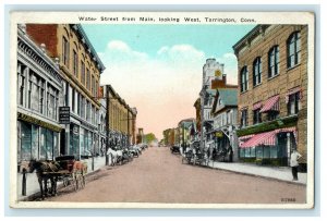 Water Street From Main Looking West Torrington Connecticut CT Posted Postcard 