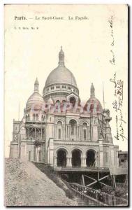 Paris Old Postcard Le Sacre Coeur Montmartre The front