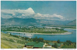 Junction of North & South Thompson Rivers at KAMLOOPS , B.C. , Canada , 50-60s